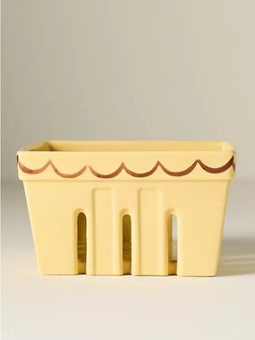 ANTHRO X DAMSON MADDER NWT ceramic berry basket -yellow